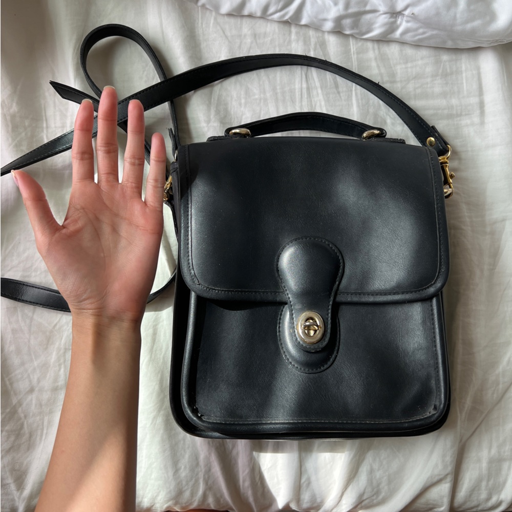 Vintage Coach Black Leather Willis